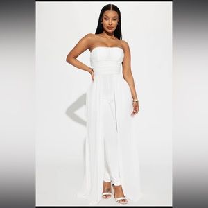 💕FREE SHIPPING💕 White Sheer Jumpsuit